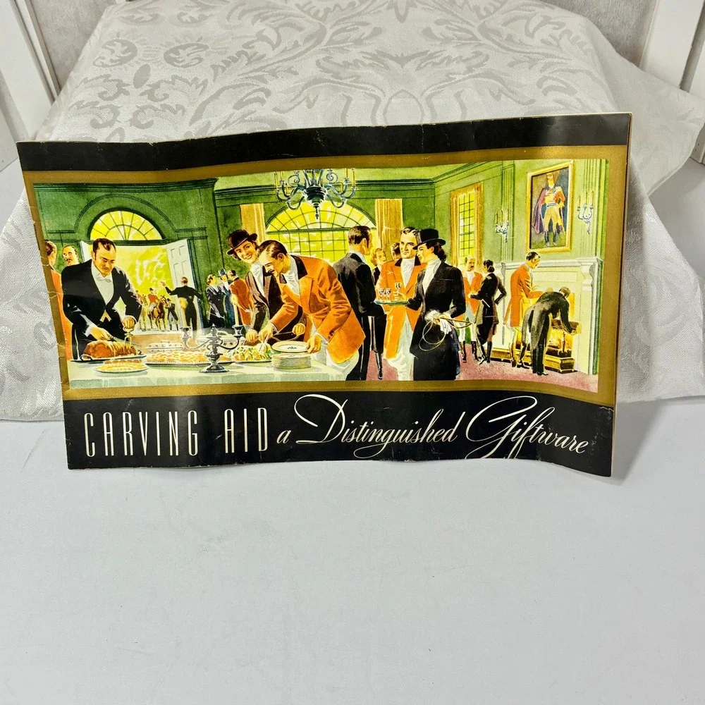 VTG Gerity Carving Aid Silver Plated Meat Fork Set Reproduction Sheffield Box